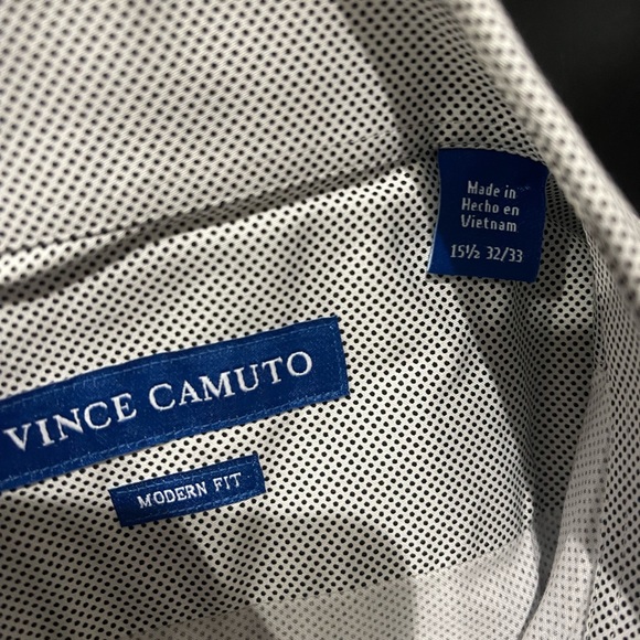 NWT Vince Camuto Dress Shirt Black dotted shirt Sz 15.5 - Picture 6 of 11